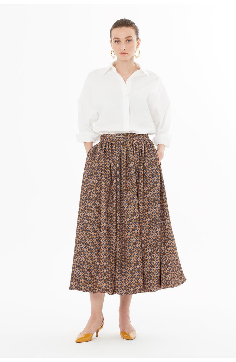 Gizia Balloon Skirt with Logo Pattern, Main, color, Multicolor