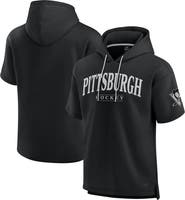 FANATICS Men's Fanatics Black Pittsburgh Penguins Elements Ready Short Sleeve Pullover Hoodie