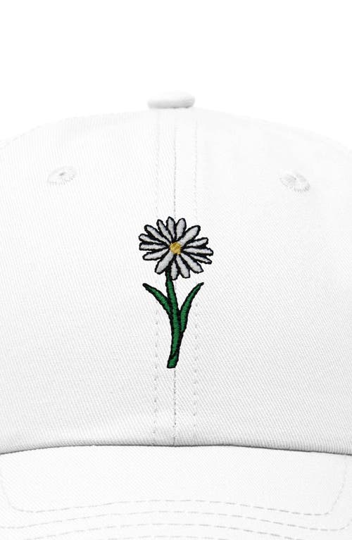 Dalix Daisy Embroidered Everyday Hat In White