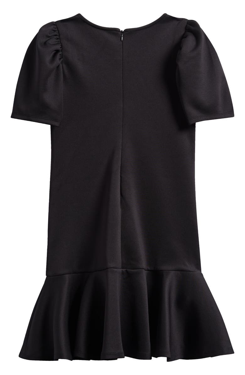 Iris & Ivy Kids' Flippy Knit Bow Dress, Alternate, color, Black