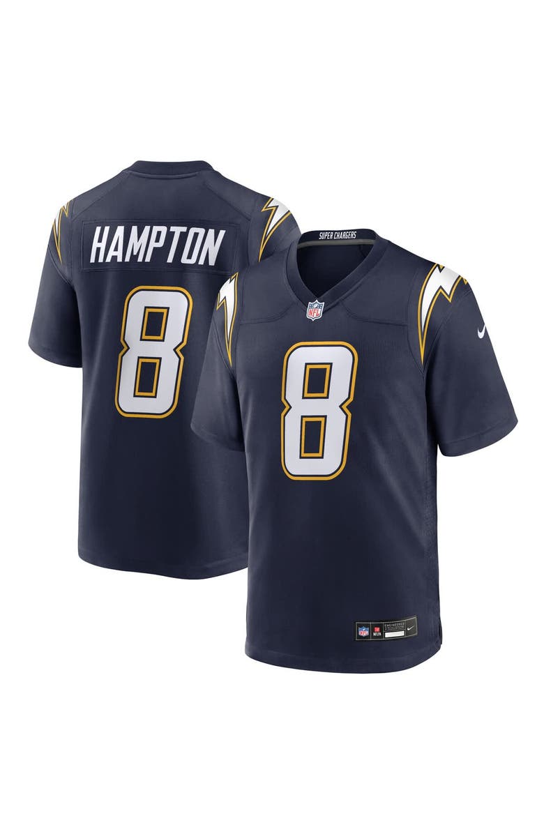 Nike Men's Nike Omarion Hampton Navy Los Angeles Chargers Alternate Super Chargers Game Player Jersey, Main, color, Navy