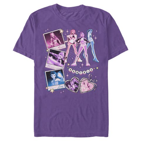 Men's Huntrix Cute Instant Film Portrait Short Sleeve Graphic T-Shirt
