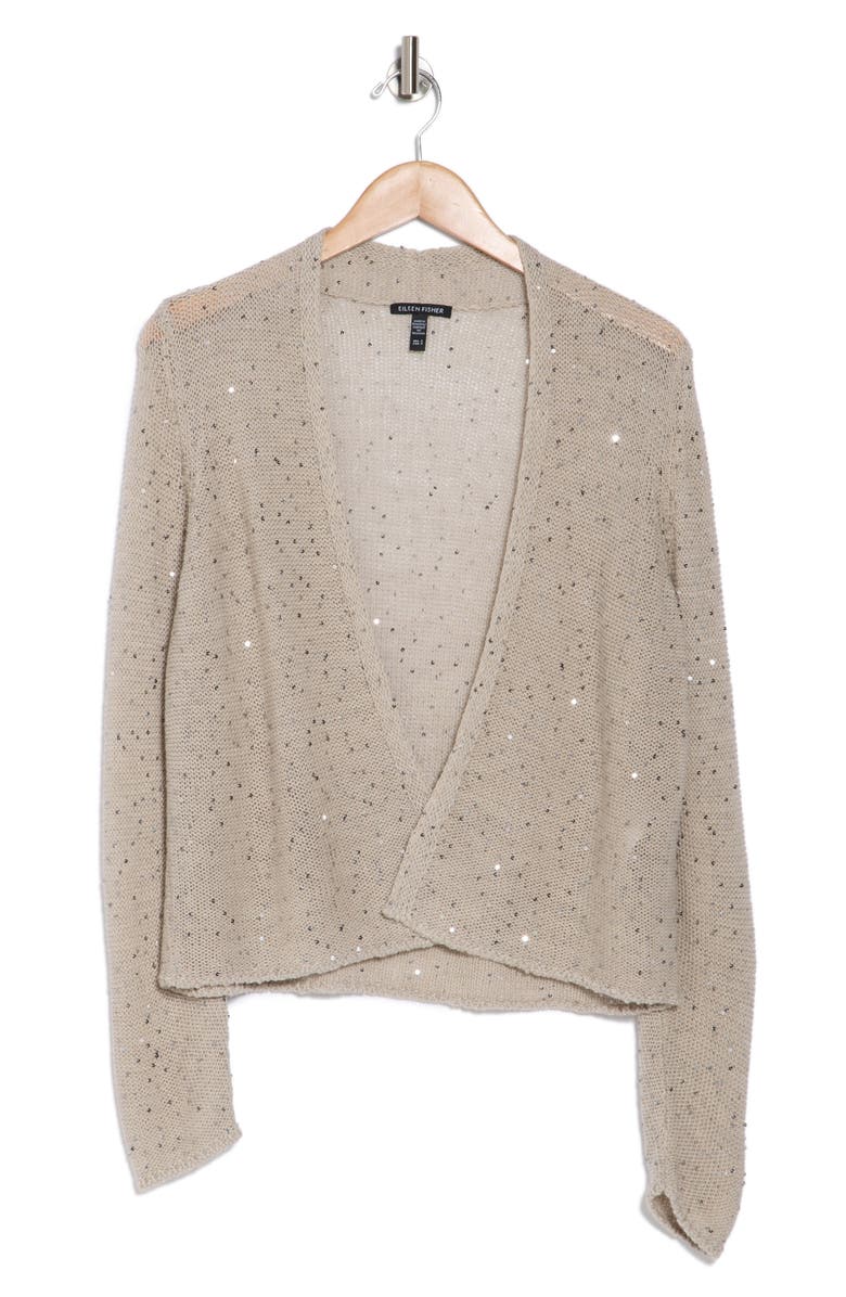 Eileen Fisher Sequin Merino Wool Cardigan, Alternate, color,