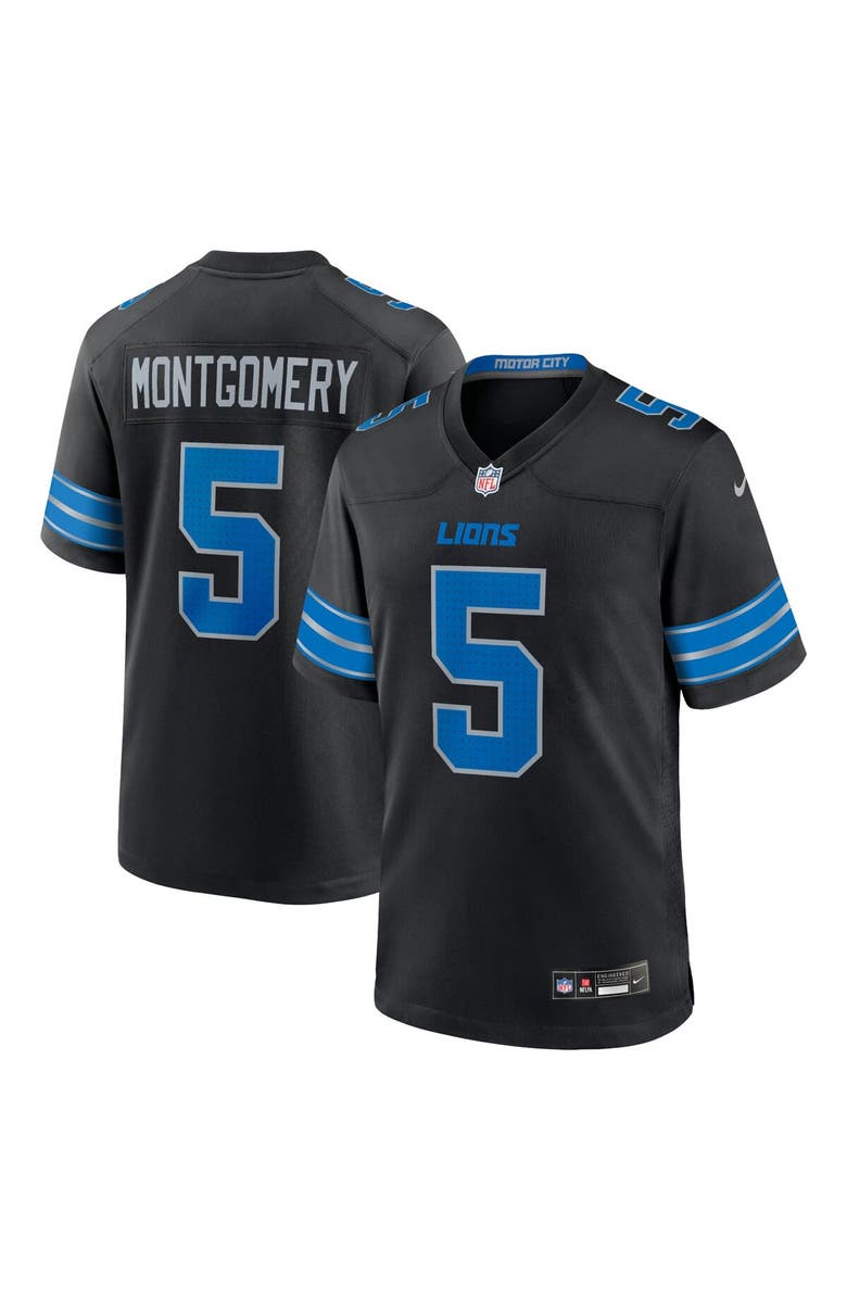 Nike Men's Nike David Montgomery Black Detroit Lions 2nd Alternate Game Jersey, Main, color, Black