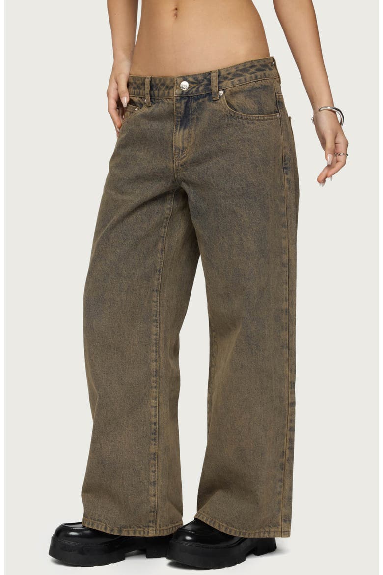 Zahra Low Rise Baggy Wide Leg Jeans, Alternate, color, BROWN-WASHED