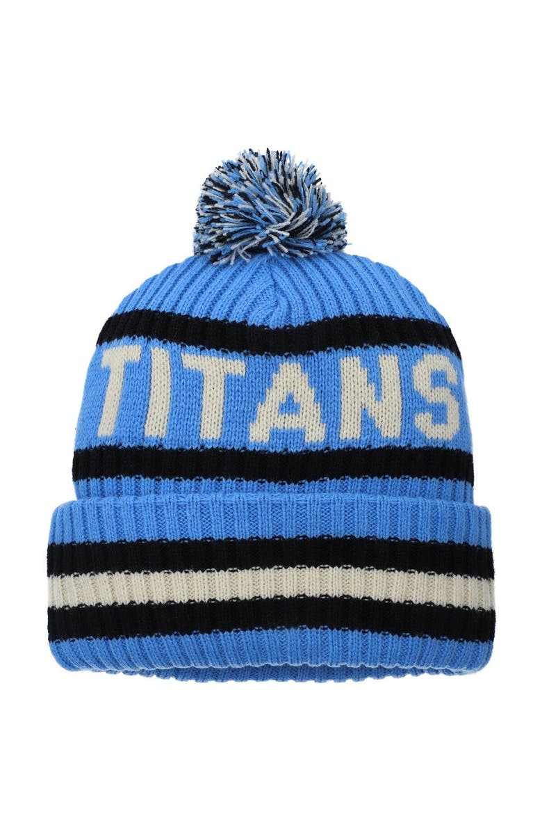 '47 Men's '47 Light Blue Tennessee Titans Bering Cuffed Knit Hat with Pom, Alternate, color, Light Blue