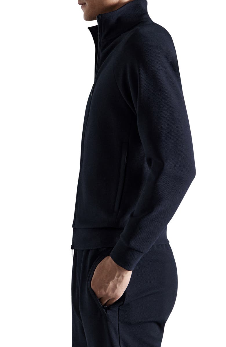 MANGO Regular Fit Technical Zip Sweatshirt, Alternate, color, Navy