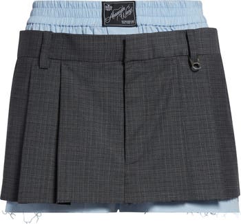 ショートパンツ Alexander Wang 'Pre-Styled Pleated W/Chain' skort Alexander Wang Prestyled Pleated Skort with Detachable Chain