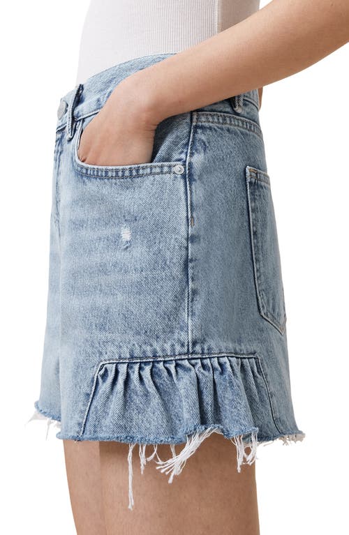 Allsaints Eliana Ruffle Cutoff Denim Shorts
