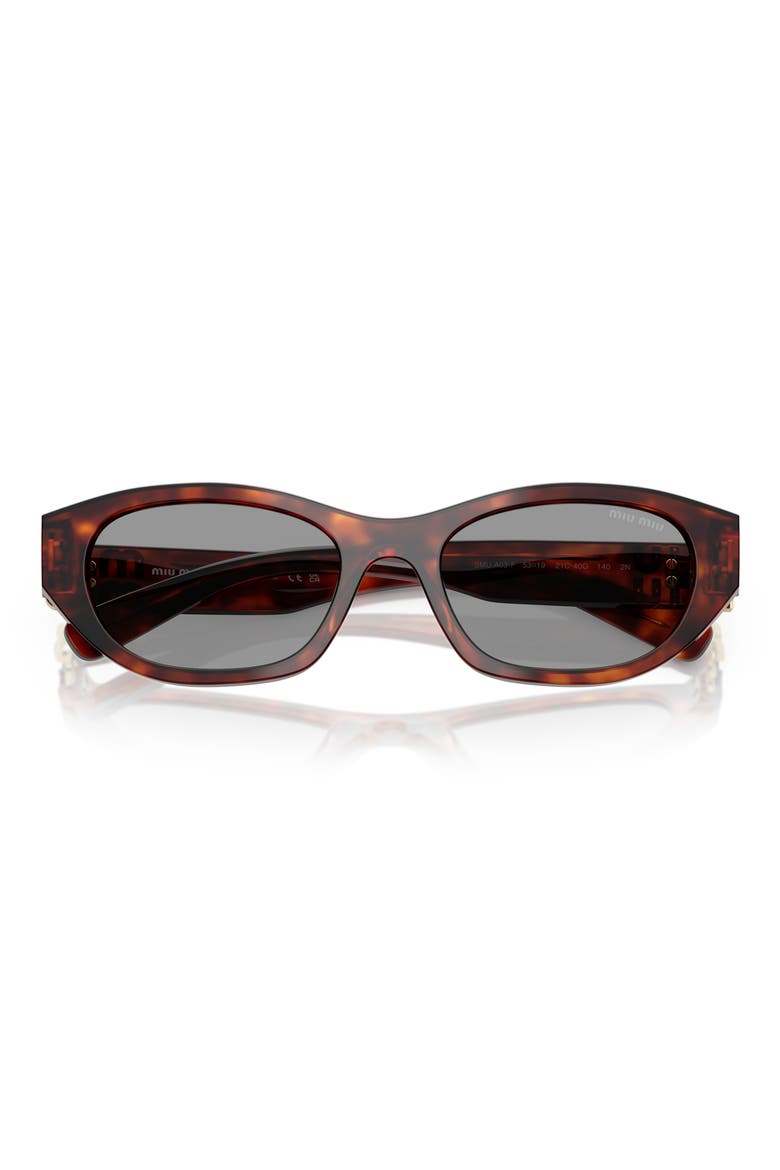 53mm Irregular Sunglasses, Alternate, color, GREY