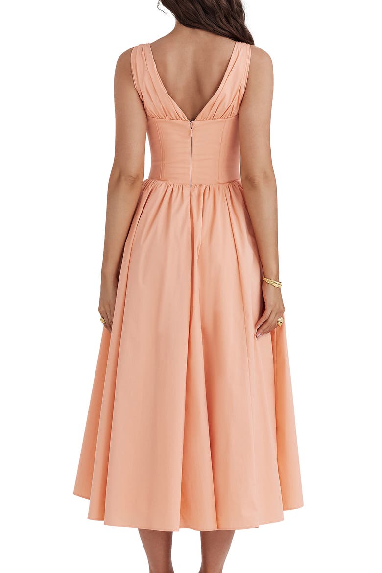 Emmelina Corset Bodice Cocktail Dress, Alternate, color, PAPAYA PUNCH