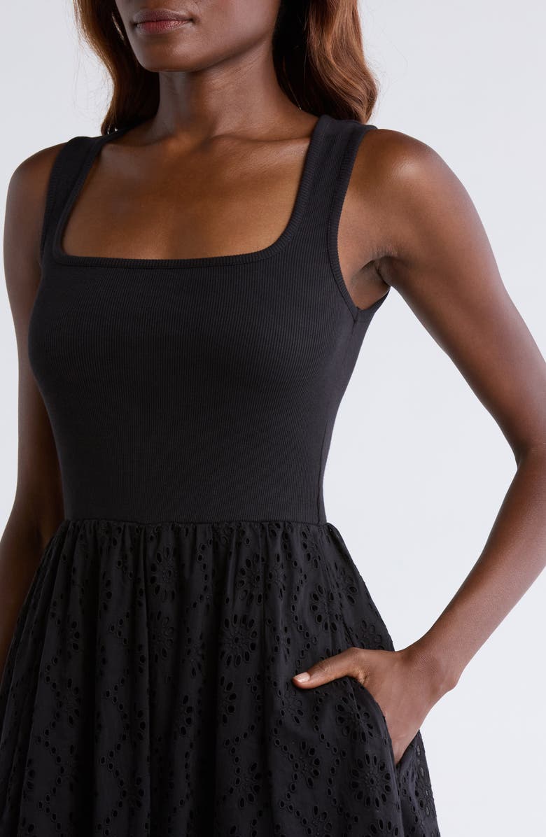 PAIGE Morel Eyelet Sleeveless Maxi Sundress, Alternate, color, 