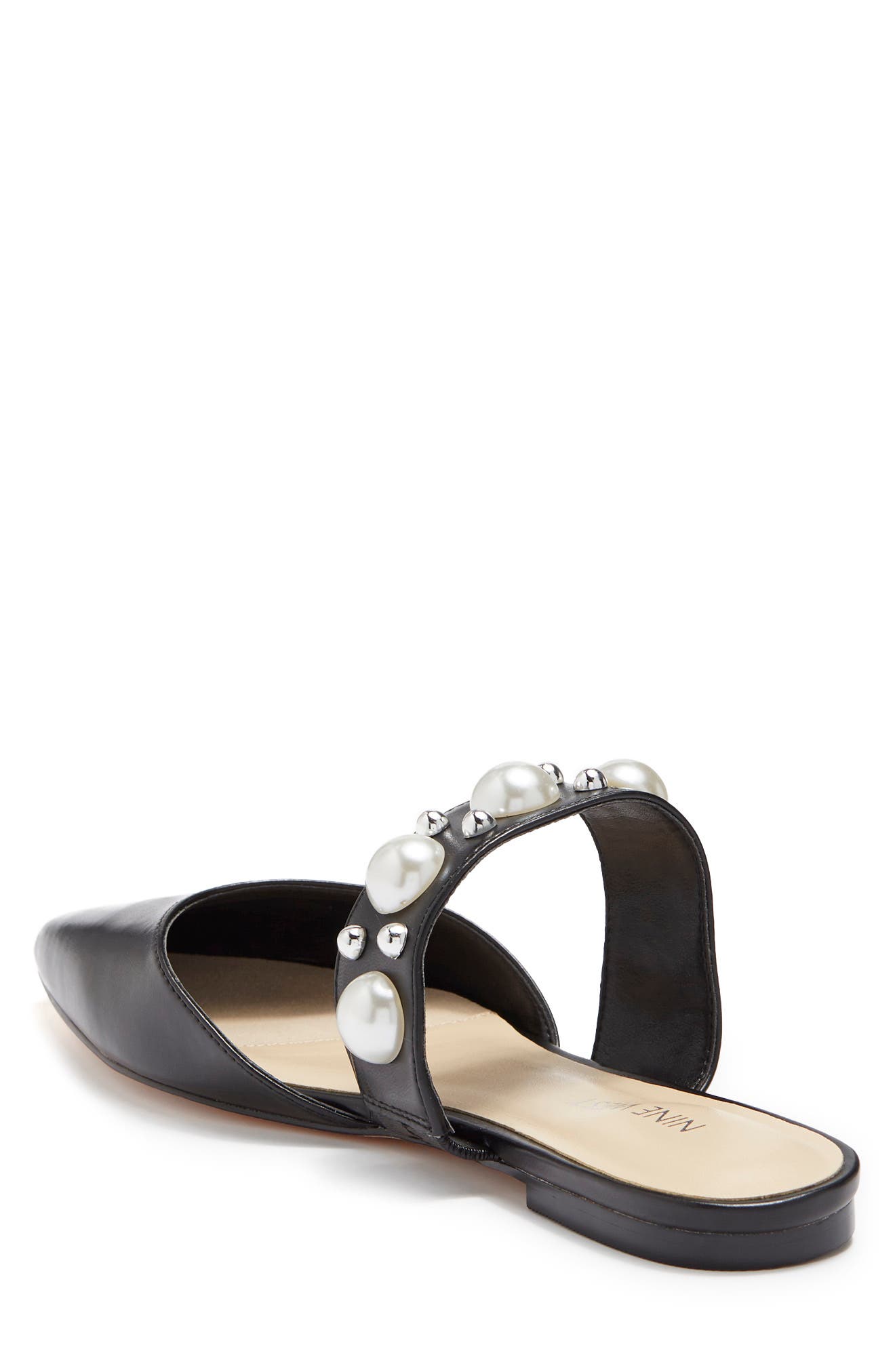 Nine West Studded Pointed Toe Slide, Alternate, color, 