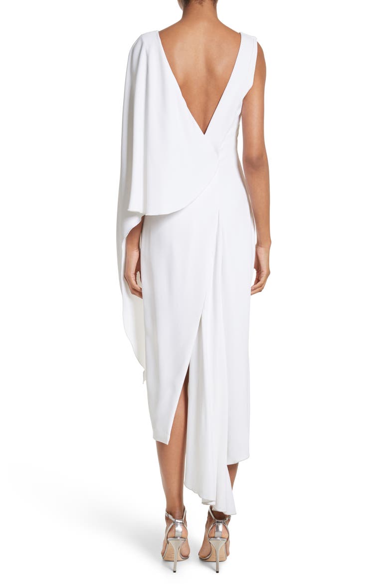 Leta Drape Dress, Alternate, color, WHITE