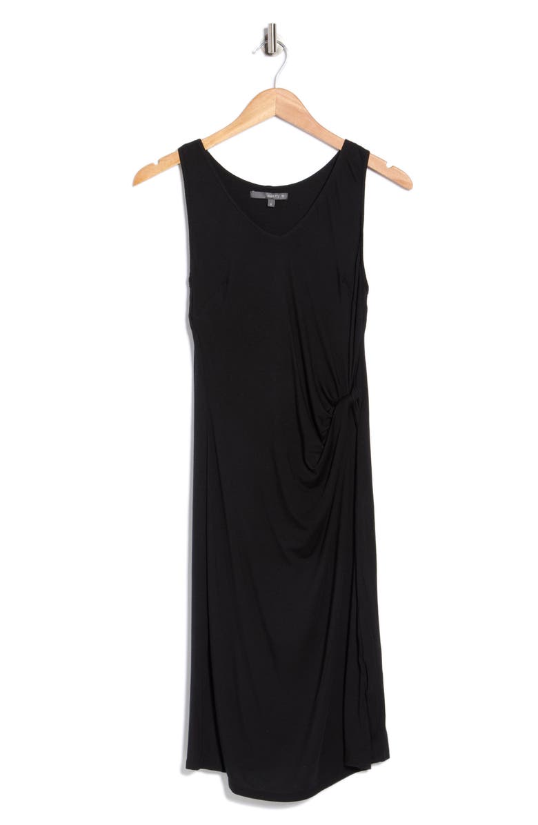 matty m. Side Twist Tank Dress, Alternate, color, Black