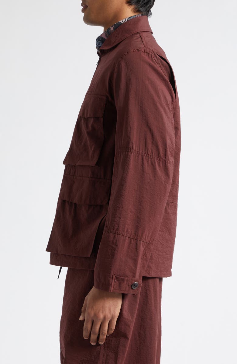 Lemaire 3D Pocket Washed Technical Cotton Blend Jacket, Alternate, color, Porto