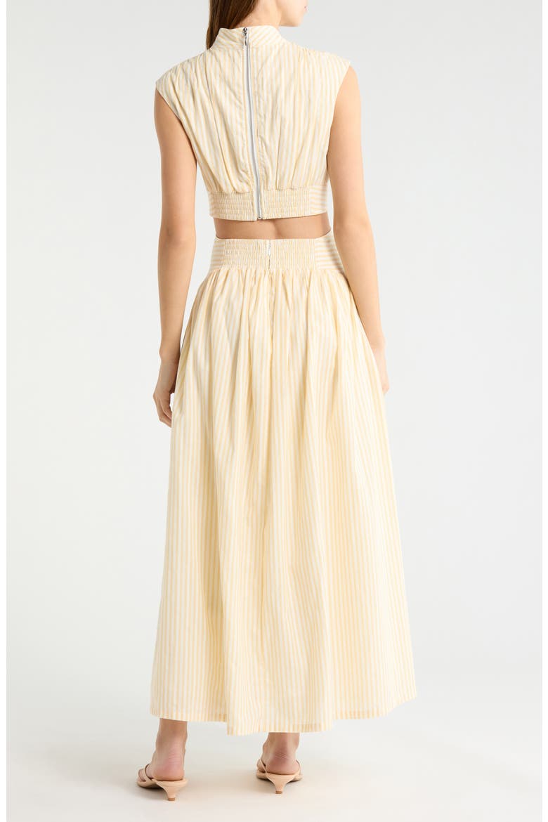 The Julianne Stripe Cotton Maxi Dress, Alternate, color, PASTEL YELLOW