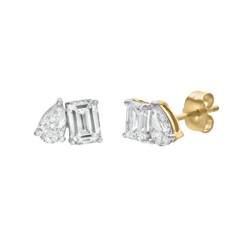 Valessa 14K Gold Lab Grown Diamond Toi Et Moi Earrings - 1.5 Ct