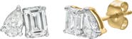 LuvMyJewelry Valessa 14K Gold Lab Grown Diamond Toi Et Moi Earrings - 1.5 Ct