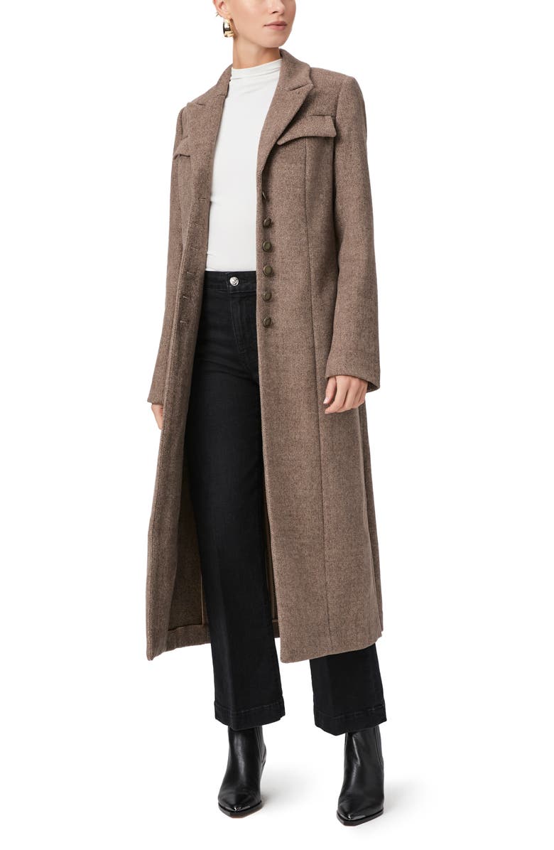 PAIGE Lucrezia Longline Wool Blend Coat, Alternate, color, 