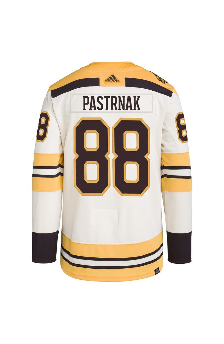 adidas Men's adidas David Pastrnak Cream Boston Bruins  Primegreen Authentic Pro Player Jersey, Alternate, color, 