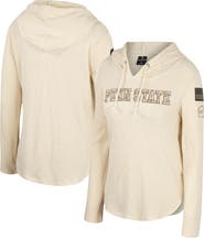 COLOSSEUM Women's Colosseum Cream Penn State Nittany Lions OHT Military Appreciation Casey Raglan Long Sleeve Hoodie T-Shirt