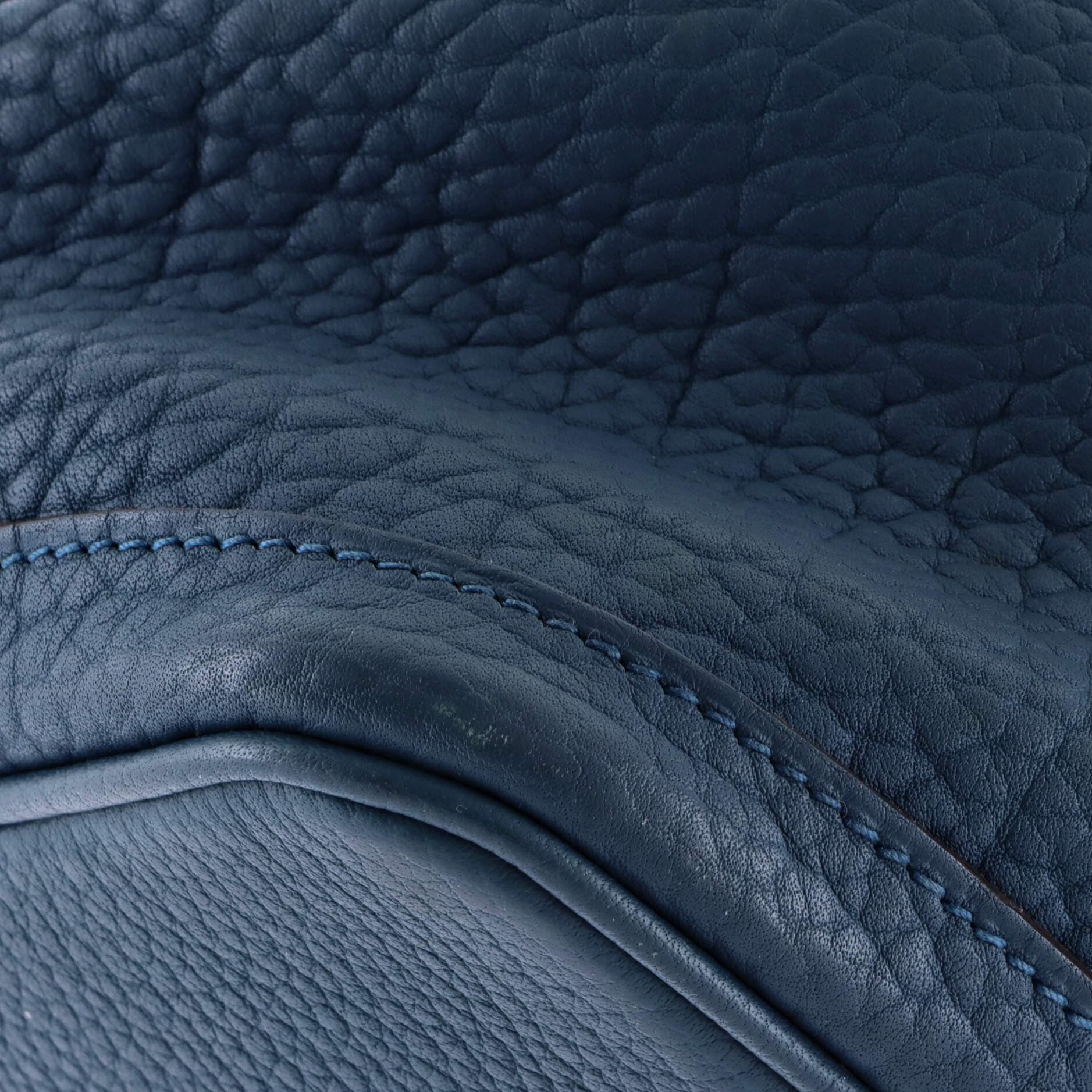 Pre-Owned Hermes Garden Party Tote Leather 36, Alternate, color, Bleu Tempete