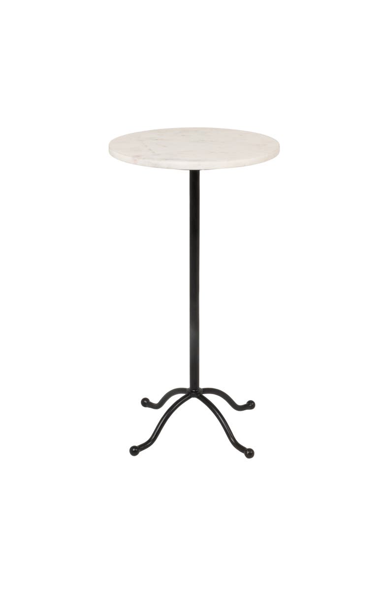 Rowena Interiors Round Pedestal Side Table, Main, color, White