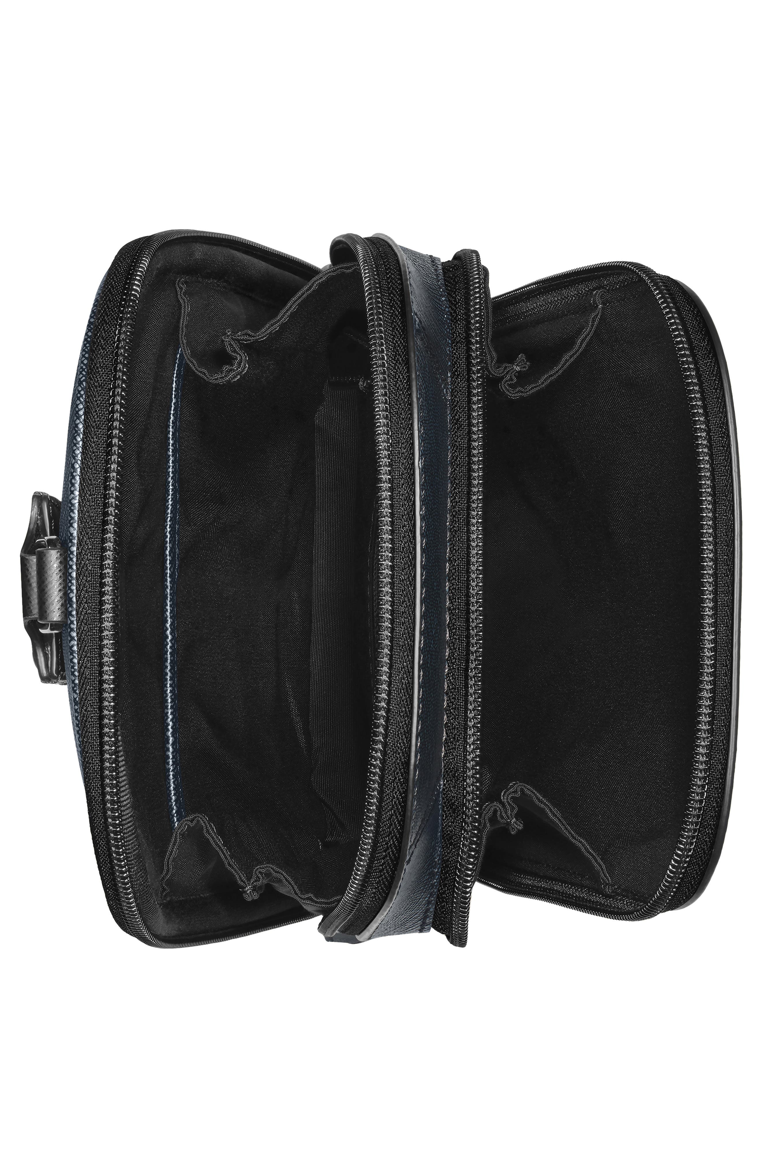 Montblanc Sartorial Convertible Leather Sling Bag, Alternate, color, Tweed Blue