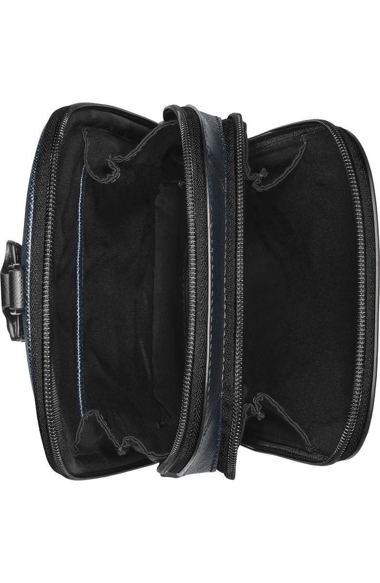 Montblanc Sartorial Convertible Leather Sling Bag, Alternate, color, Tweed Blue