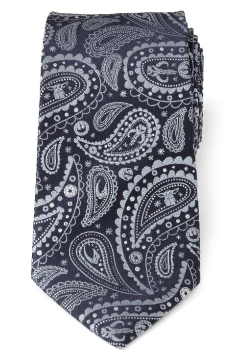 Star Wars™ Mandalorian Blue Paisley Silk Tie