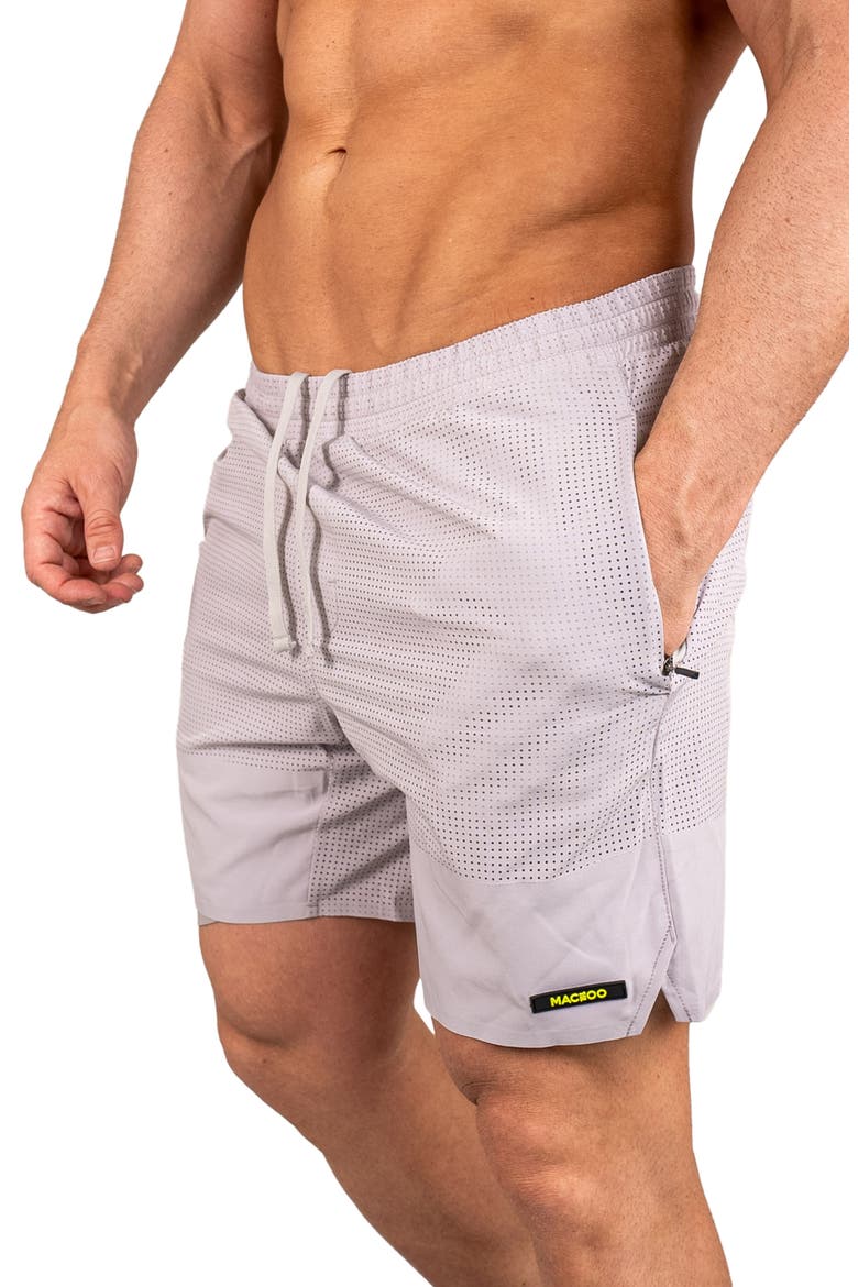 Perforated Training Shorts, Alternate, color, GREY
