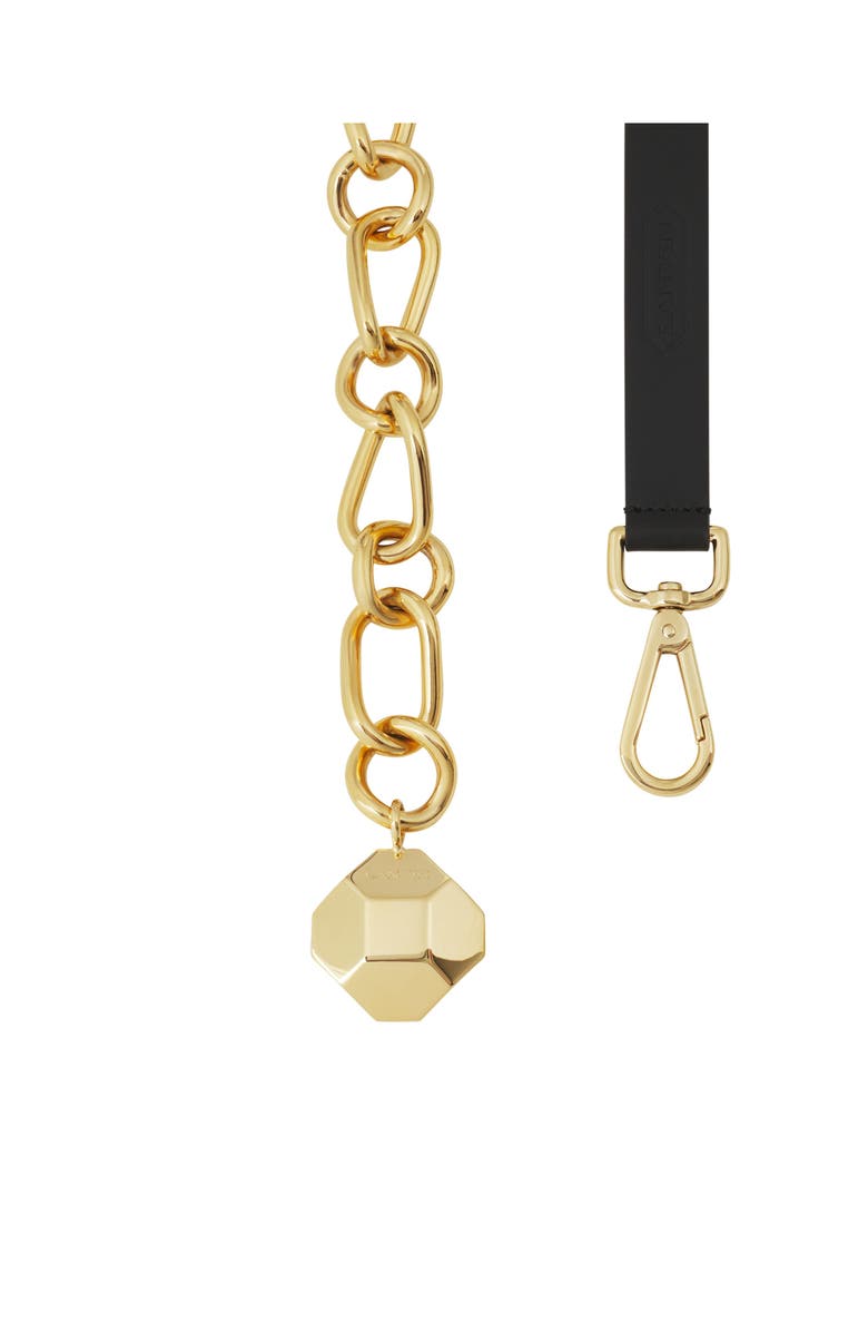 Lanvin Catch By Lanvin Leather And Metal Chain Belt, Alternate, color, Gold/Black