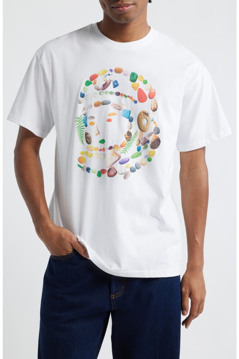 Stones Spaceman Logo Graphic T-Shirt, Main, color, WHITE