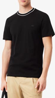 Lacoste Regular Fit Tipped Piqué Crewneck T-Shirt