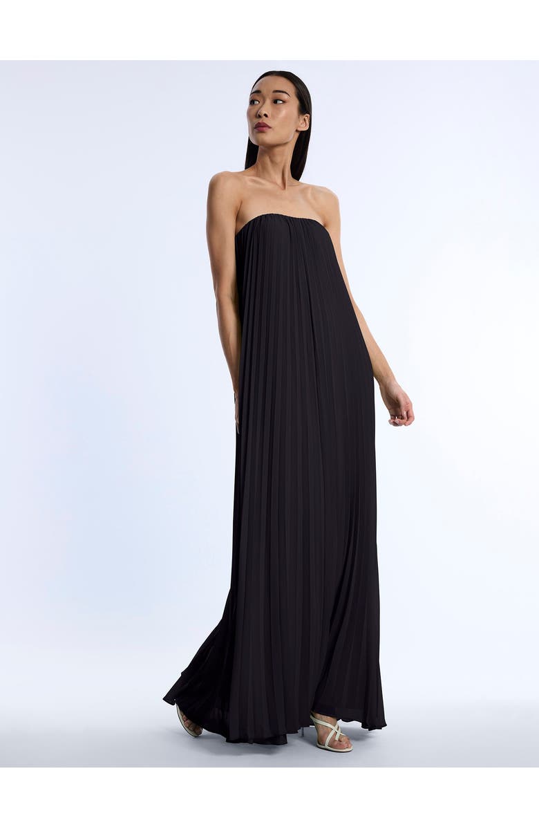 BCBGMAXAZRIA Pleated Gown, Alternate, color, Black