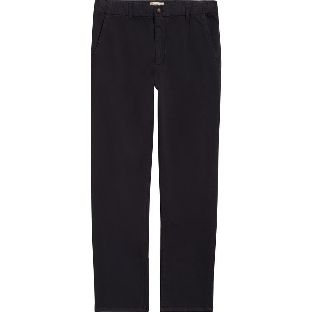 Marine Layer Saturday Slim Straight Leg Twill Chinos In Black
