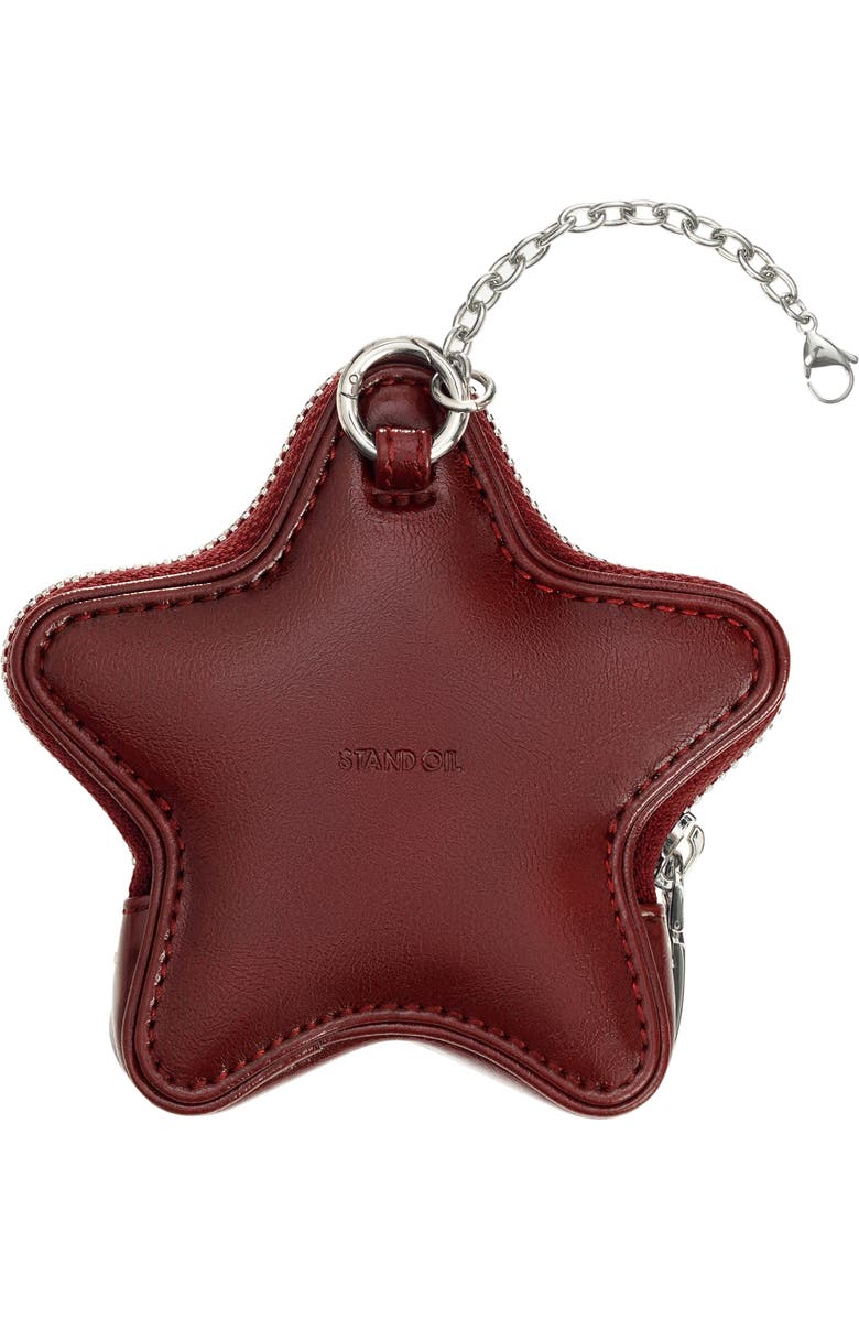 Stand Oil Star Faux Leather AirPods Case, Alternate, color, Red Wine
