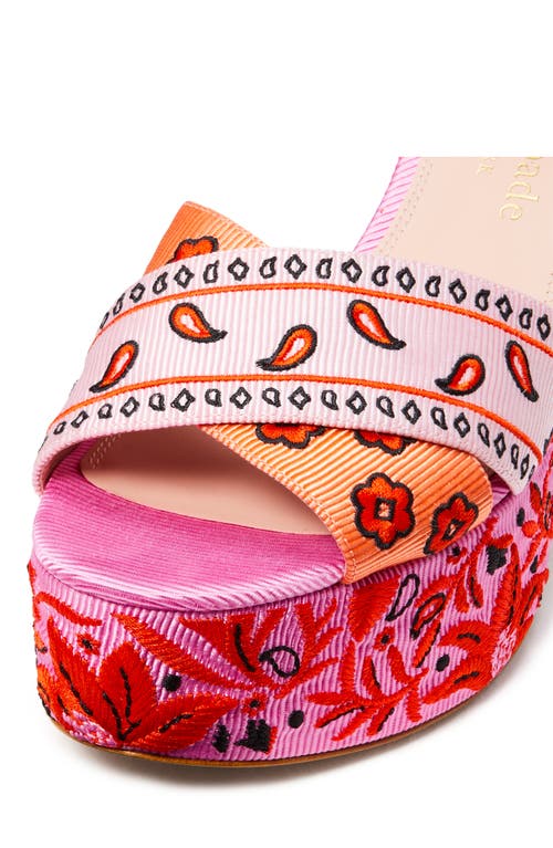 Kate Spade New York Riobandana Patchwork Platform Sandal In Neutral