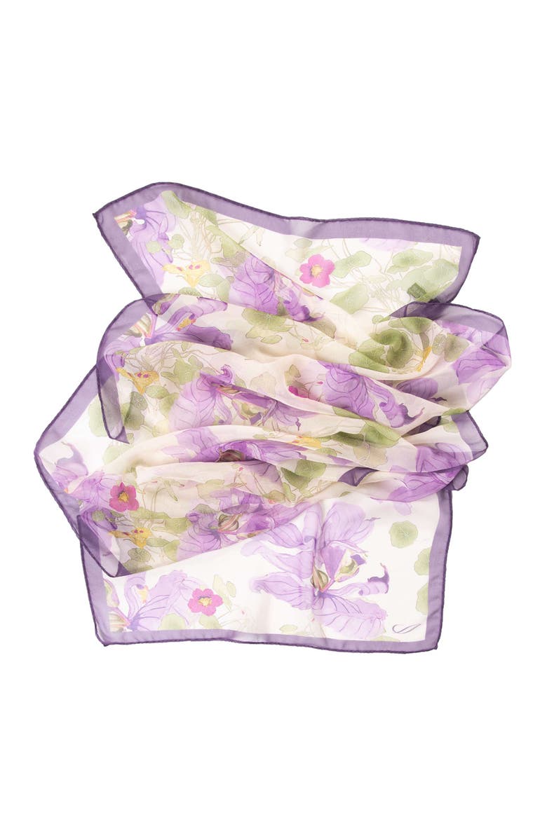 Elizabetta Monique - Long Sheer Silk Scarf for Women, Alternate, color, Lavender