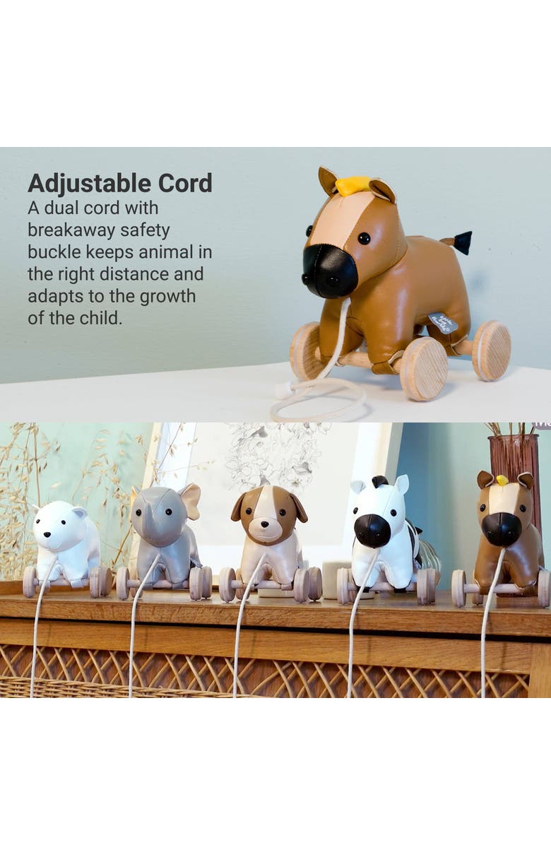 Little Big Friends Pull Along Friends - Charles the Horse, Plush Toy, Alternate, color, Brown