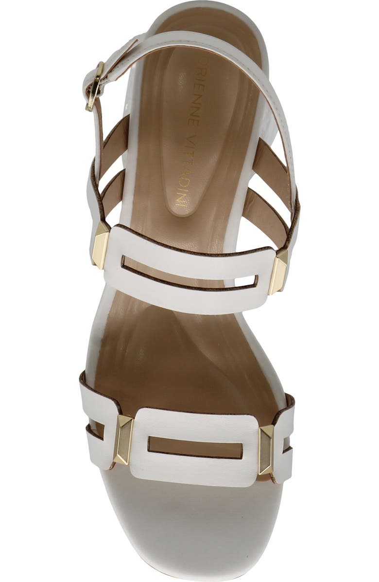 Adrienne Vittadini Adda Ankle Strap Sandal, Alternate, color, White