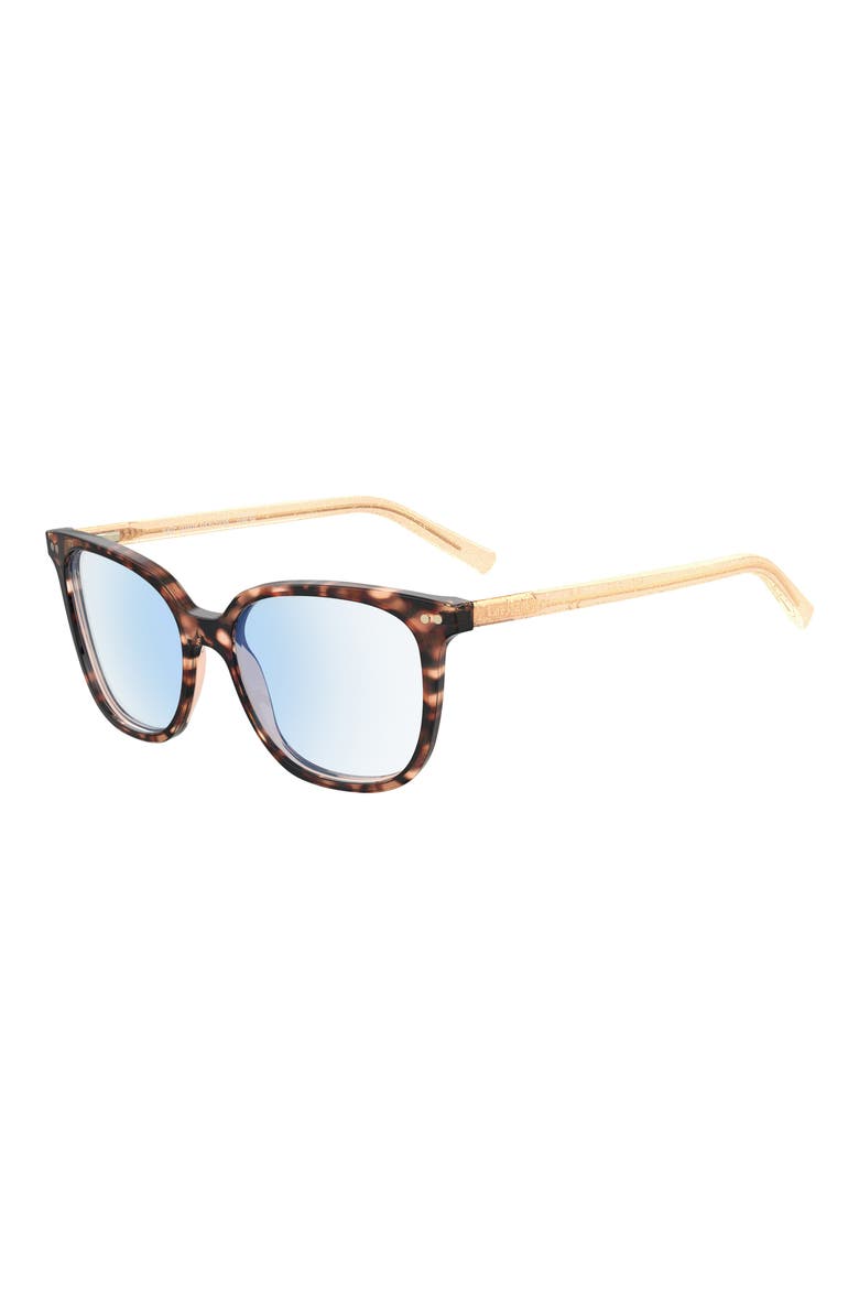 rosalie 51mm blue light blocking reading glasses, Alternate, color, DARK HAVANA