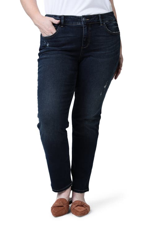 Mid Rise Slim Jeans (Plus)