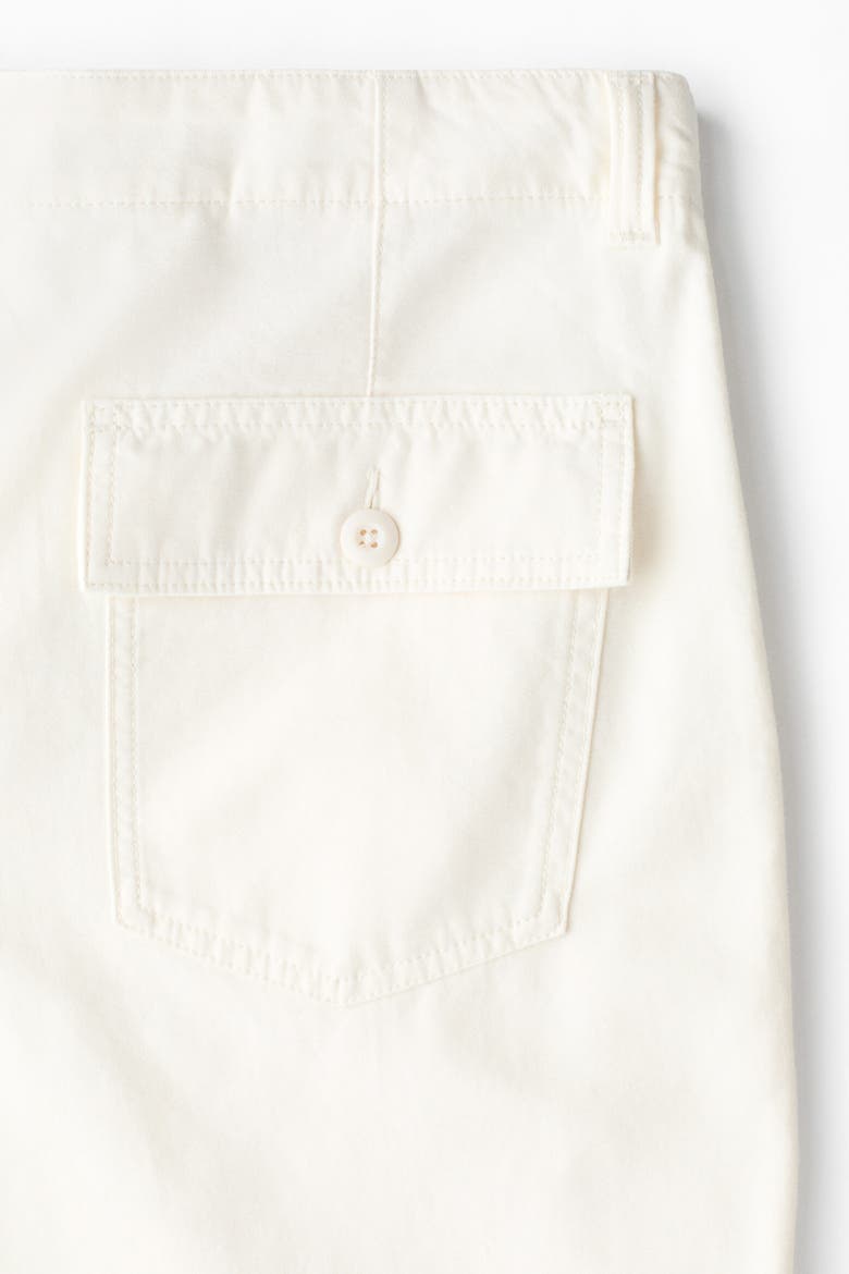Relaxed Fit Twill Trousers, Alternate, color, White