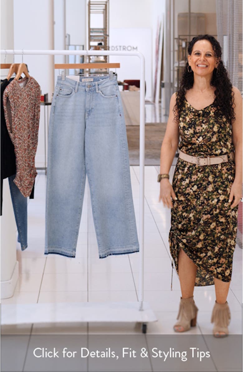 ICN Release Hem High Waist Ankle Wide Leg Jeans, sales video thumbnail