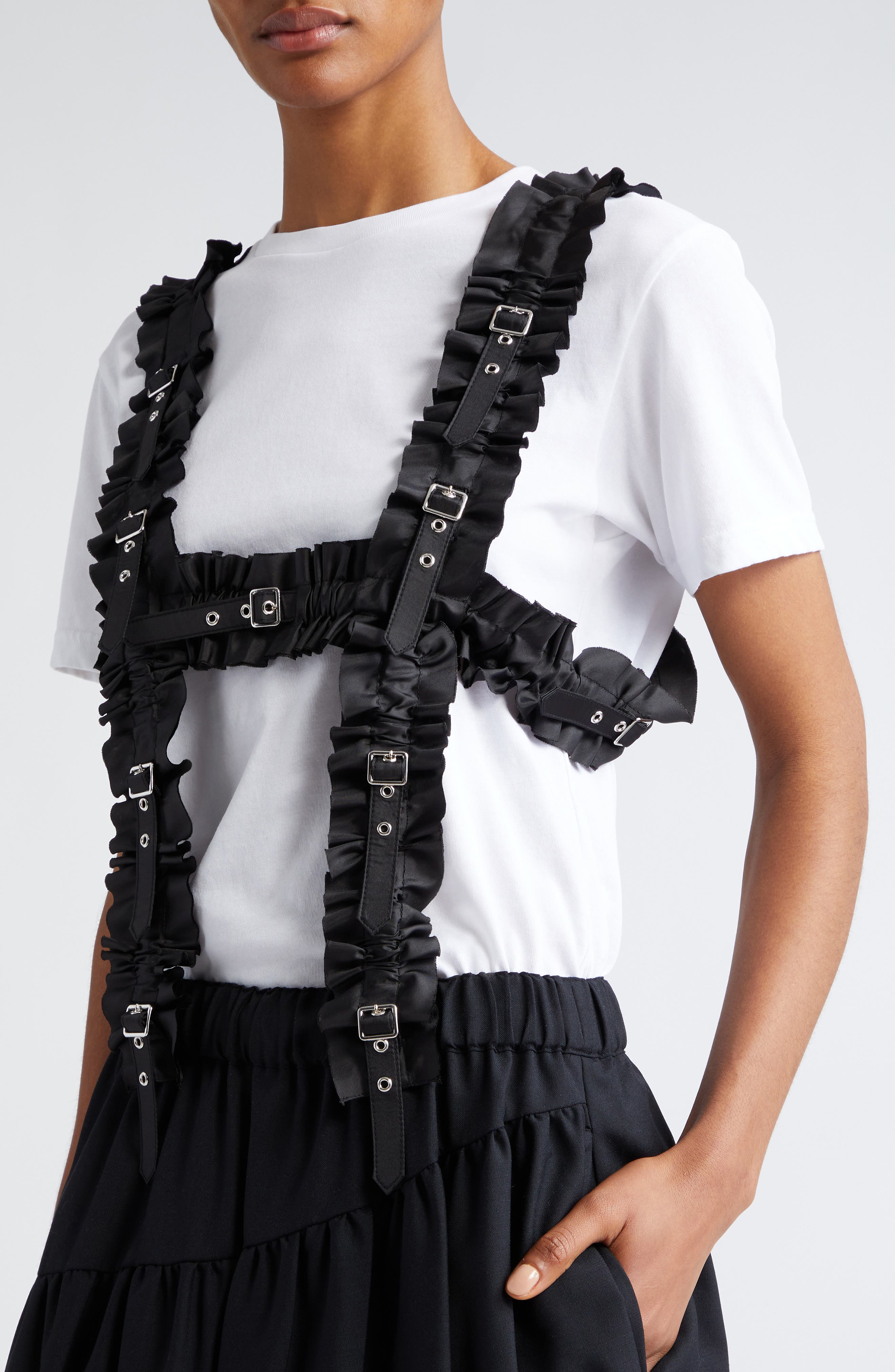 Noir Kei Ninomiya Ruched Taffeta Harness (Women) | Nordstromrack