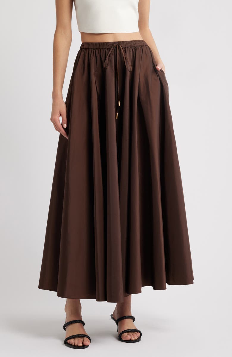 Cult Gaia Rosalee Drawstring Maxi Skirt, Main, color,
