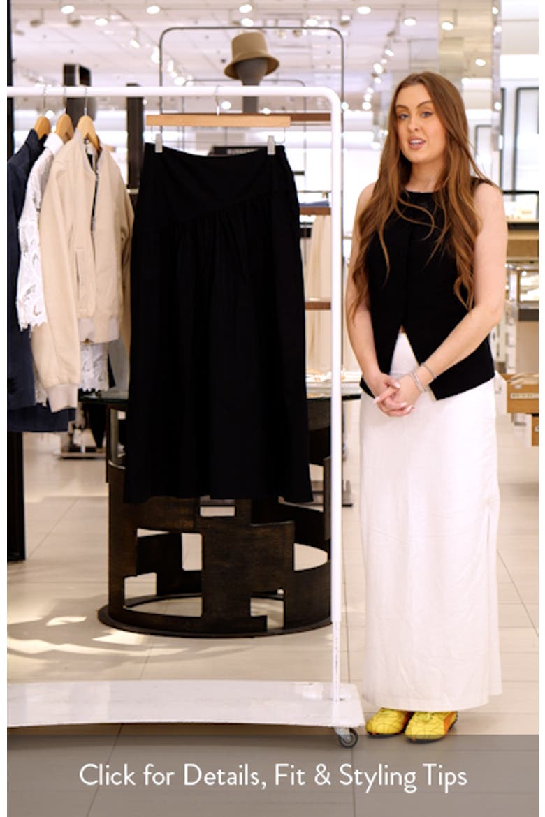 Cotton Poplin Maxi Skirt video