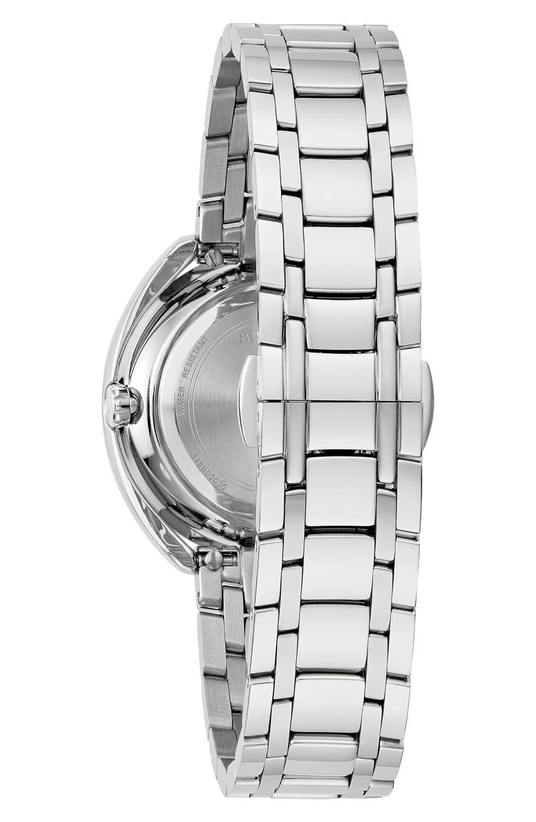 BULOVA Duality Diamond Bracelet & Two Leather Straps Watch Set, 34mm, Alternate, color, 